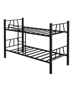 Beliche Metálico Solteiro Reforçado em Aço com Escada para Otimizar Espaço no Quarto - Preto