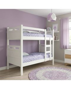 Beliche Jaspe com Escada Integrada e Guarda Corpo com Colchões D23 para Quarto Infantil - Branca