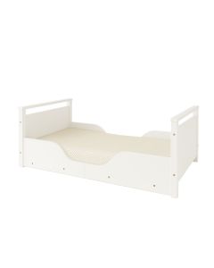 Mini Cama Montessoriana Infantil com Pés de Madeira para Quarto Infantil Transição - Branco