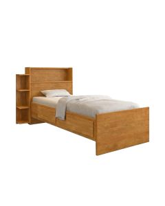 Cama de Solteiro Isa com Gavetas Laterais Integradas para Casa Quarto e Apartamento - Nature