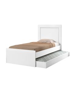 Bicama Bibox Luara Solteiro com Auxiliar para Dormitório e Quarto Casa Apartamento - Branco