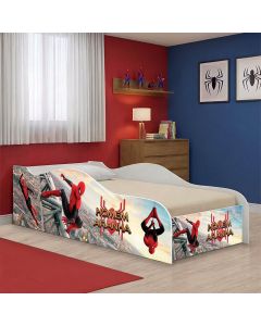 Cama Carro Mini Infantil Homem Aranha Acompanha Colchão Ortobom Temática para Quarto Infantil