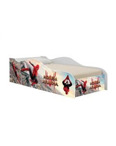 Mini Cama Carro Infantil Homem-aranha Temática Adesivada para Quarto Infantil Menino