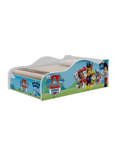 Cama Carro Mini Infantil Patrulha Canina Temática Adesivada para Criança Quarto Infantil