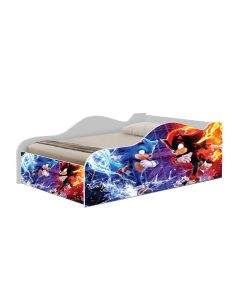 Mini Cama Carro Infantil Sonic The Hedgehog Temática Adesivada para Quarto Infantil Juvenil