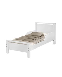 Mini Cama Infantil Meli com Pés de Madeira para Quarto Infantil com Design Moderno - Branco